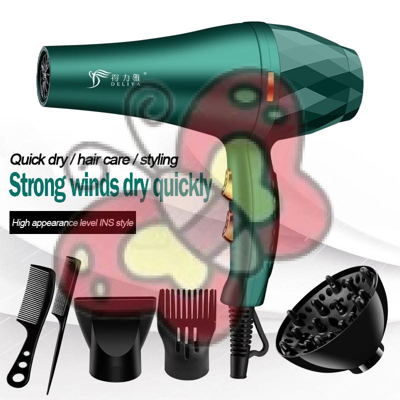 Hair Dryer Professional Negative Ion Blower Home Use Hot Cold Blow Drying Salon Blower Diffuser Concentrator Nozzle