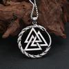 Vintage Viking Dragon Pendant Punk 316L Stainless Steel Vikings Valknut Necklace for Men Domineering Jewelry
