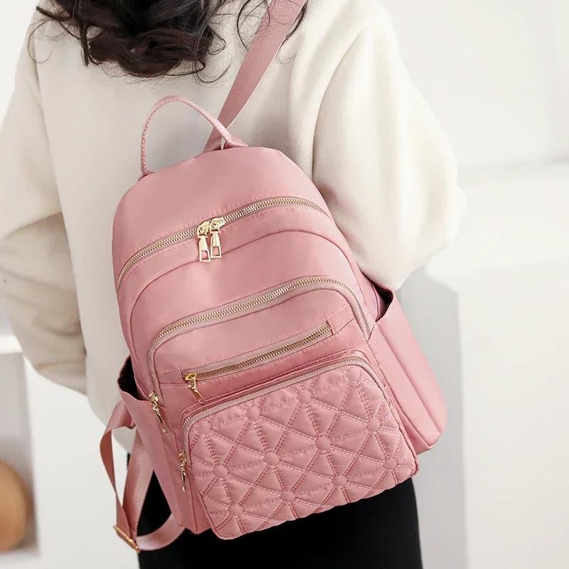 Women's fashion backpack  new luxury design  solid color  versatile basic style  backpack bag woman