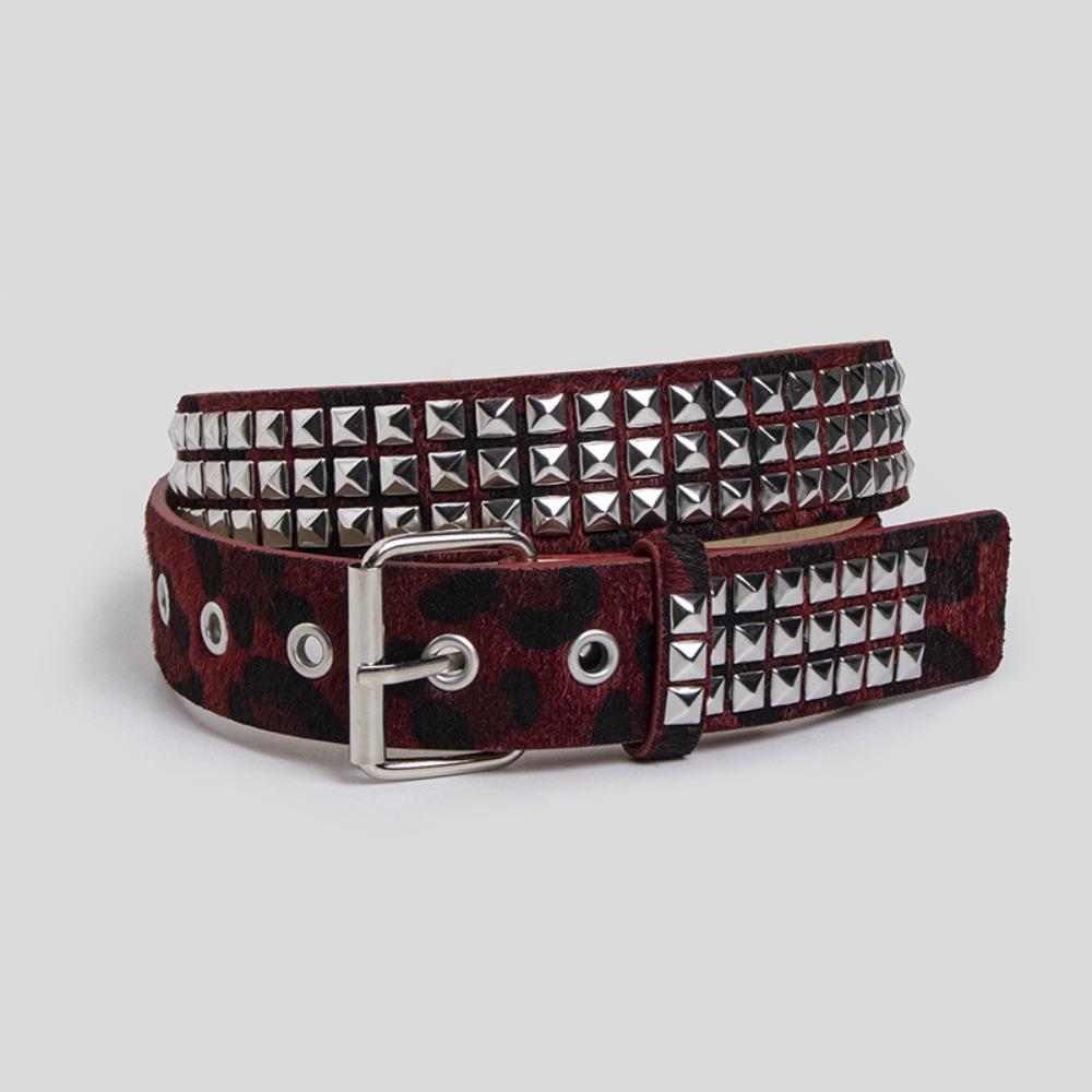 Leopard Print Waistband PU Leather Waist Belts Casual Waist Strap