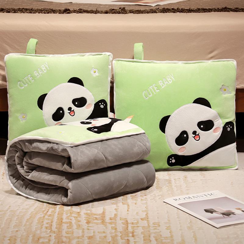 

Подушка для сна в офисе, складное одеяло 2 в 1, подушка для обеденного перерыва в виде панды, кондиционер, одеяло в подарок на день рождения big throw pillow 45cm, quilt 1.5 * 1.8m