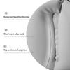 Inflatable Neck Pillow for Travel Office Rest With Air Pumps Storage Box Double Sideds Fabric TPU Materials