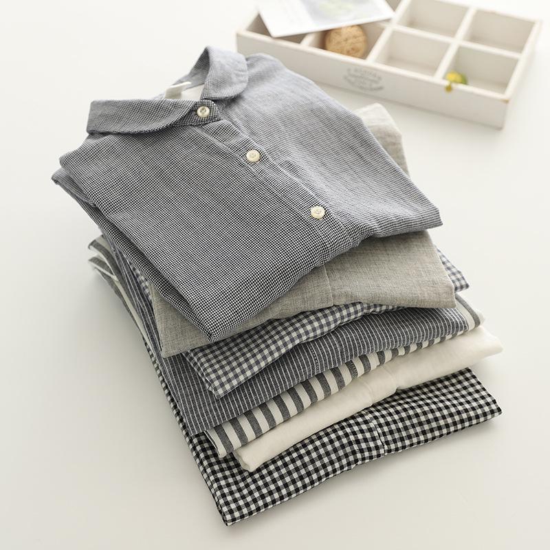 Japanese Minimalist Yuanbao Collar Double Layer Cotton Gauze Sleeveless Women's Shirt