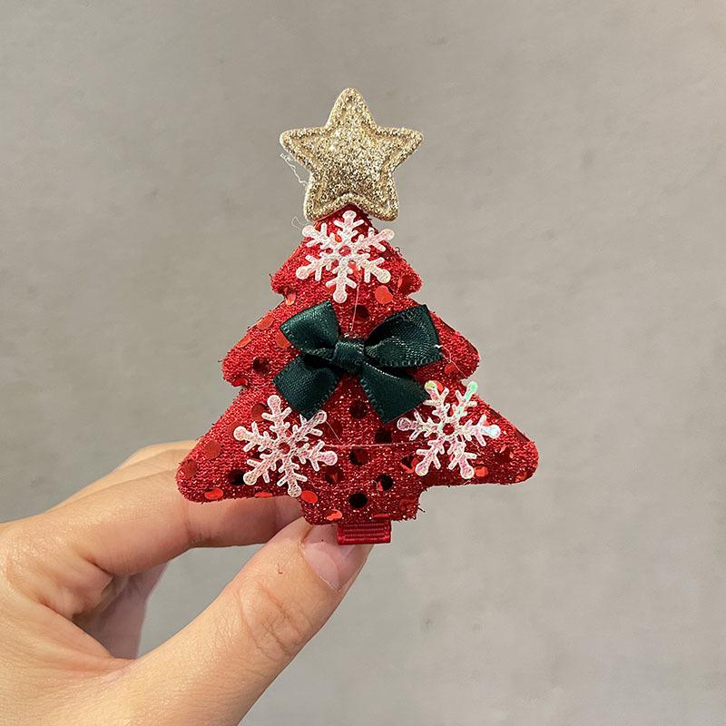 2023 Christmas Tree Hair Clips for Girls - Festive Bangs & Side Hair Accessories for Children