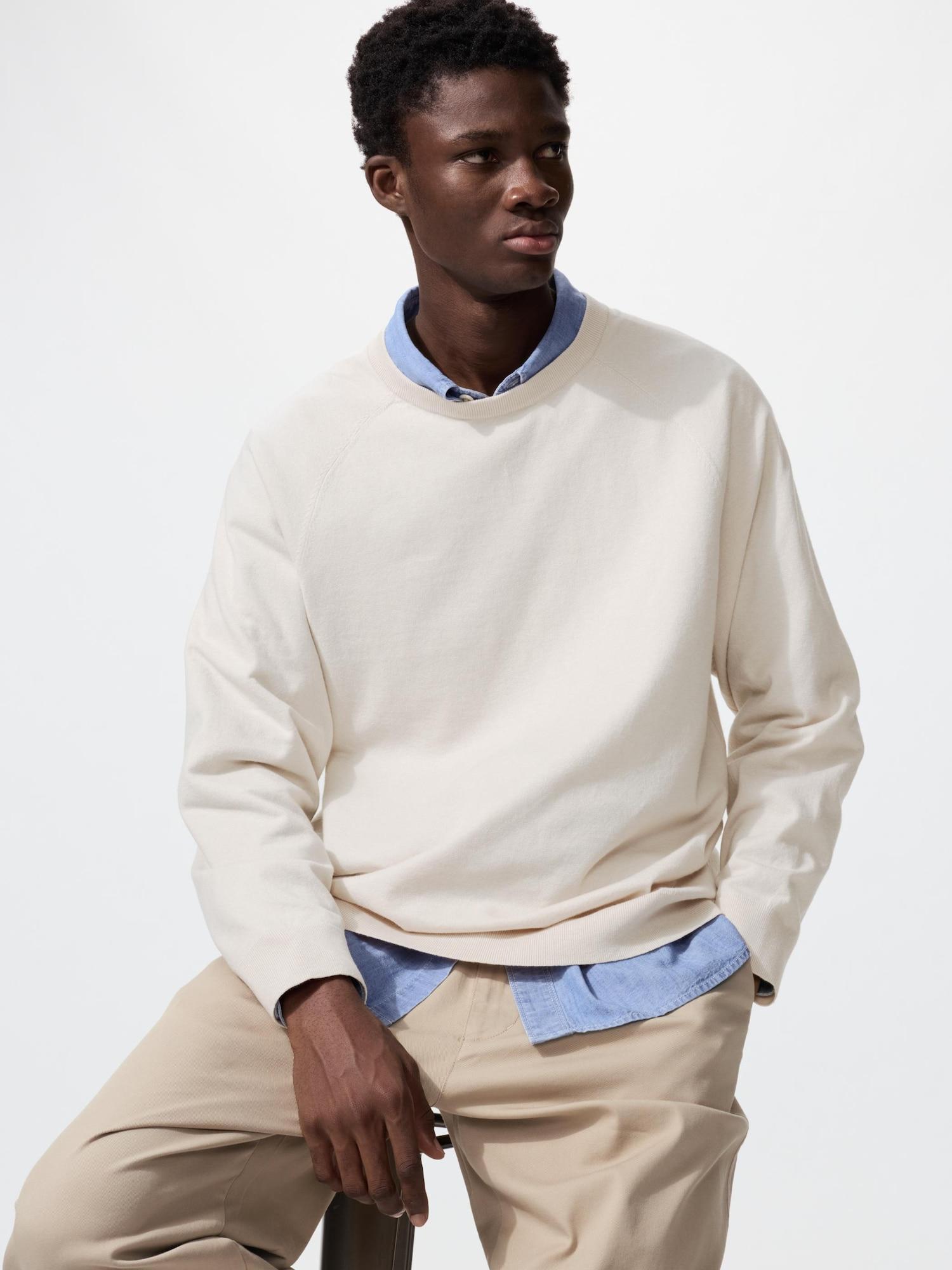 

Uniqlo Япония Свитер с круглым вырезом, пригодный для стирки 02 LIGHT GRAY/M