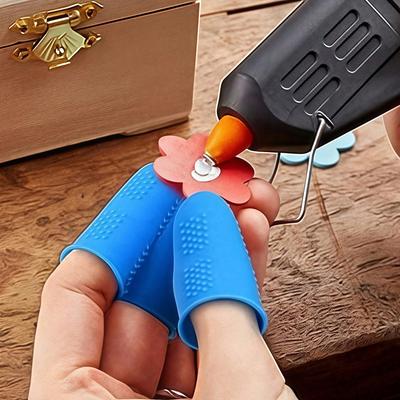3 Pezzi Proteggidita in Silicone, Proteggidita, Proteggidita per Colla a Caldo, Ditale in Silicone, Proteggidita per Colla a Caldo, Protezioni per Punta delle Dita