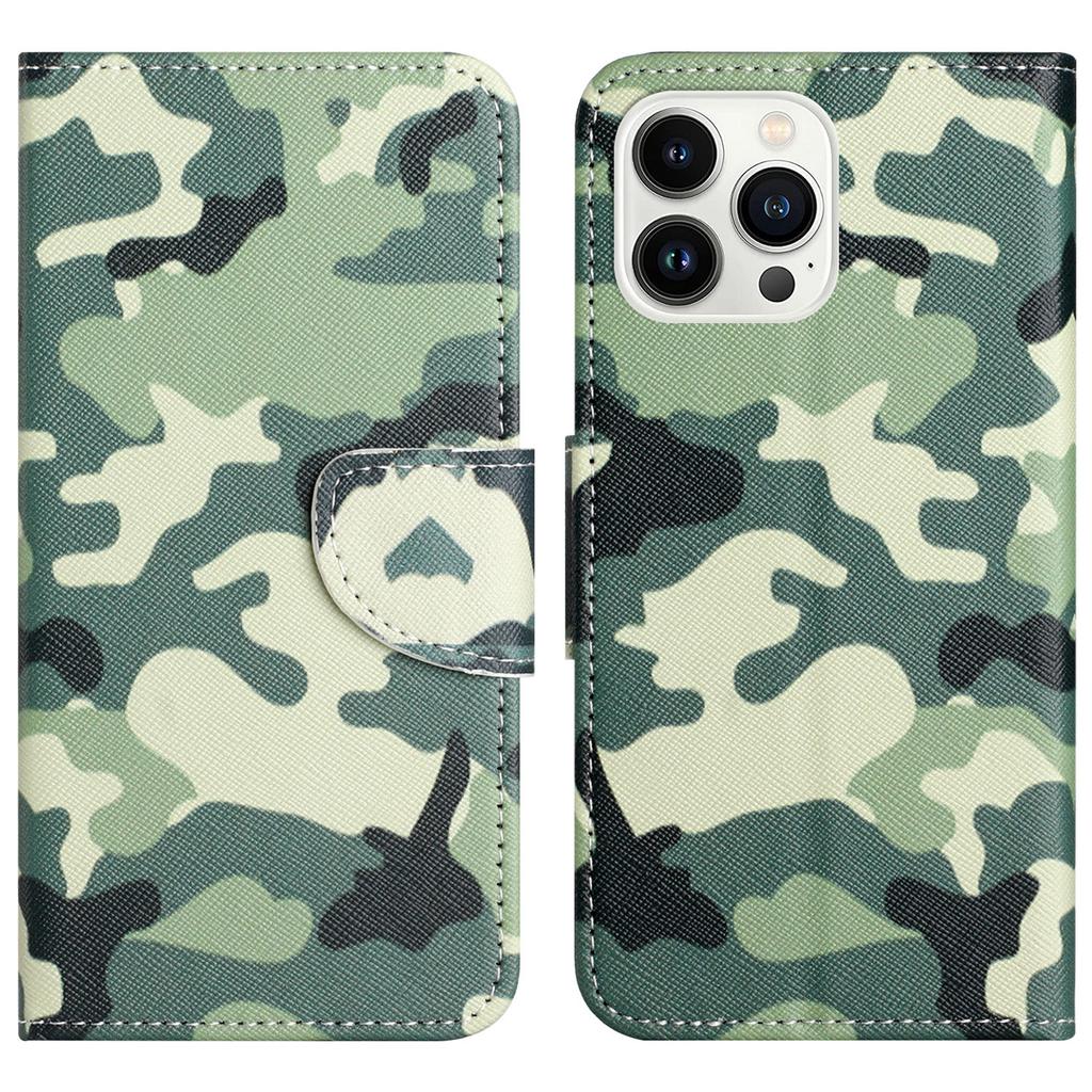For iPhone 16 Pro Max Case Cross Texture Phone Leather Cover Pattern Printing