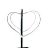 Great TIFFANY&Co. Pierce Elsa Peretti Open Heart Hoop Silver AG925 Women Used