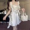 Summer French Style Strappy Dress for Chic and Spicy Look
