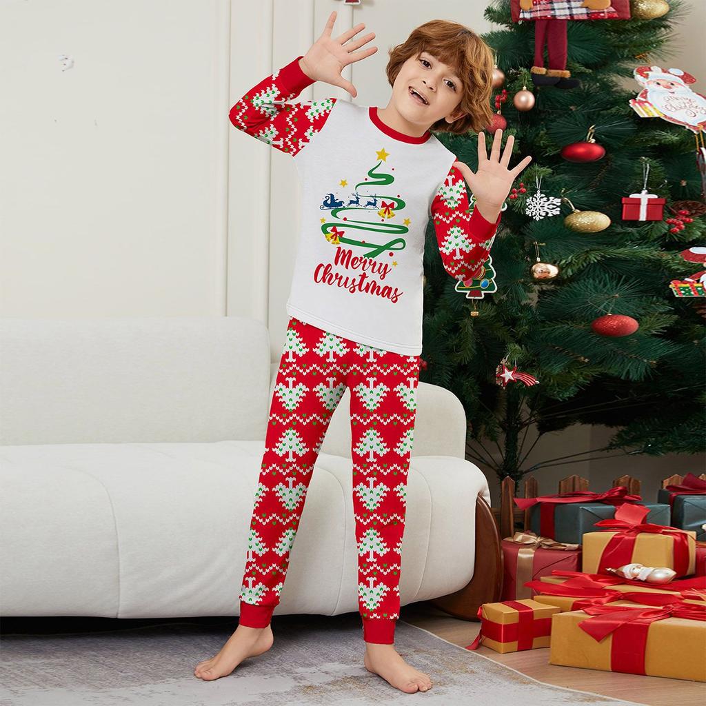 Crăciun Părinte Copil Familie Set Mobilier Casă Pijamale Crăciun Set Două Piese