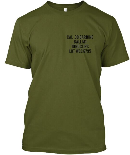 

Cal 30 Carbine Ball M1 T-shirt Made in the USA Size S to 5XL Unisex T-Shirt XXXXL
