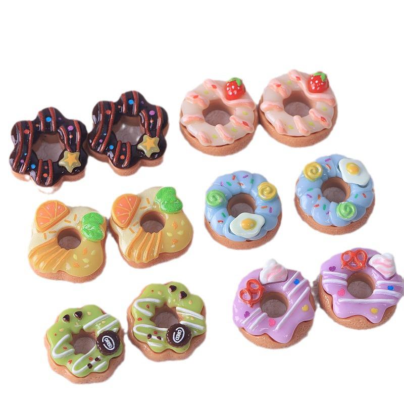 Cute DIY Resin Donut Simulation Materials for Jewelry and Crafting