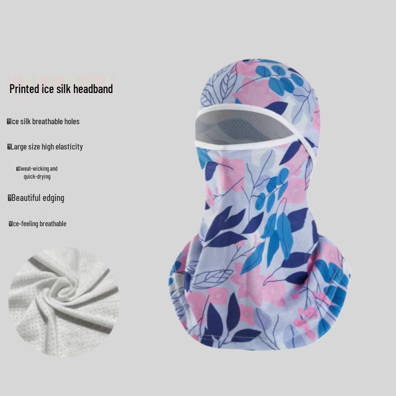 Men's Summer Ice Silk Headwear: Cycling, Fishing, Sun Protection Scarf, Welder Mask, Neck Protector, Helmet Liner