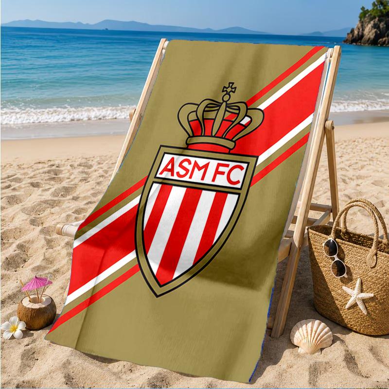 Monaco Football club Printed Microfiber Beach Towel, Soft And Absorbent, Quick-Dry, Ideal for Summer Travel, Beach Essential, Swimming Pool