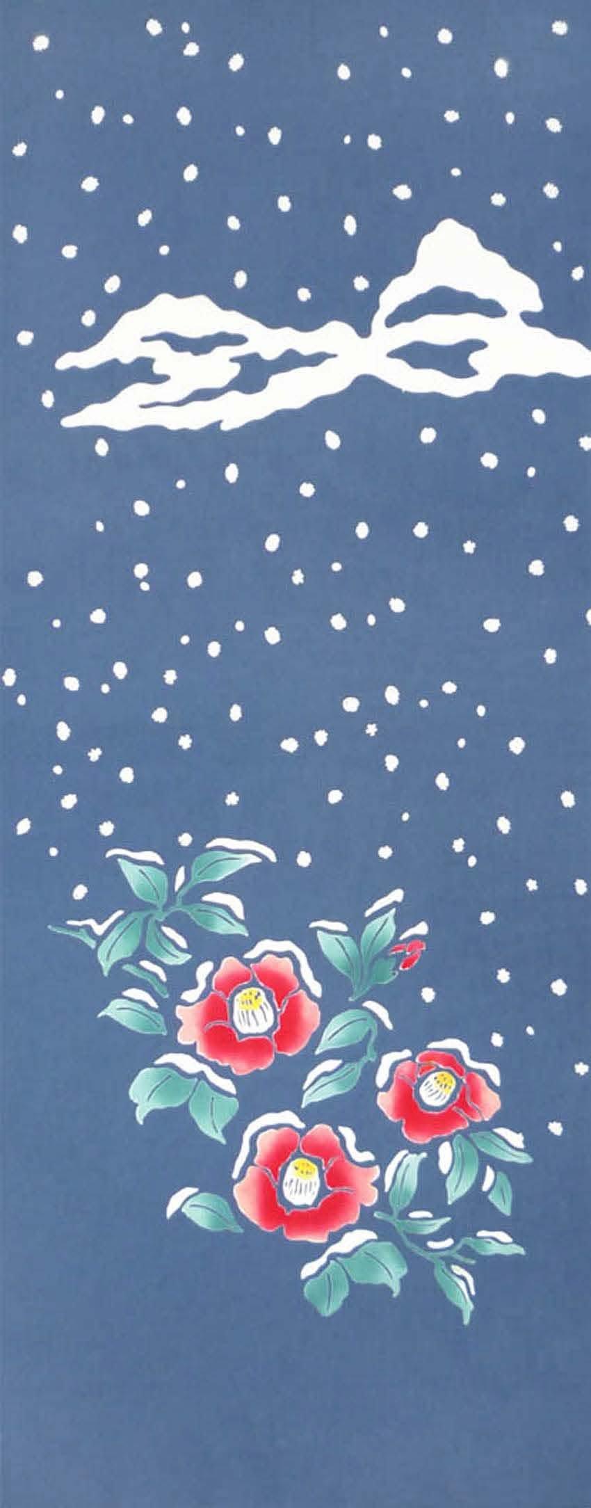 

Марузен Тюсэн Тэнугуи Ручная Камелия 37x98см Полотенце, Узор «Кракле», 245см, синий