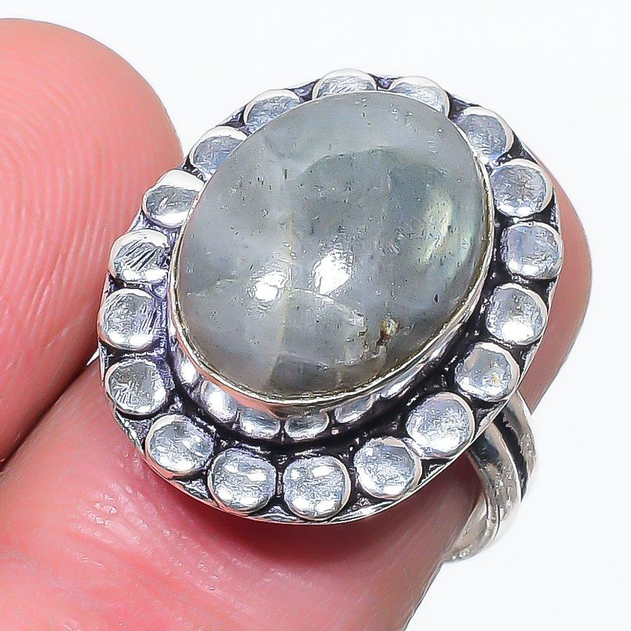 

Labradorite Handmade 925 Sterling Silver Jewelry Ring Size 8 r7E19