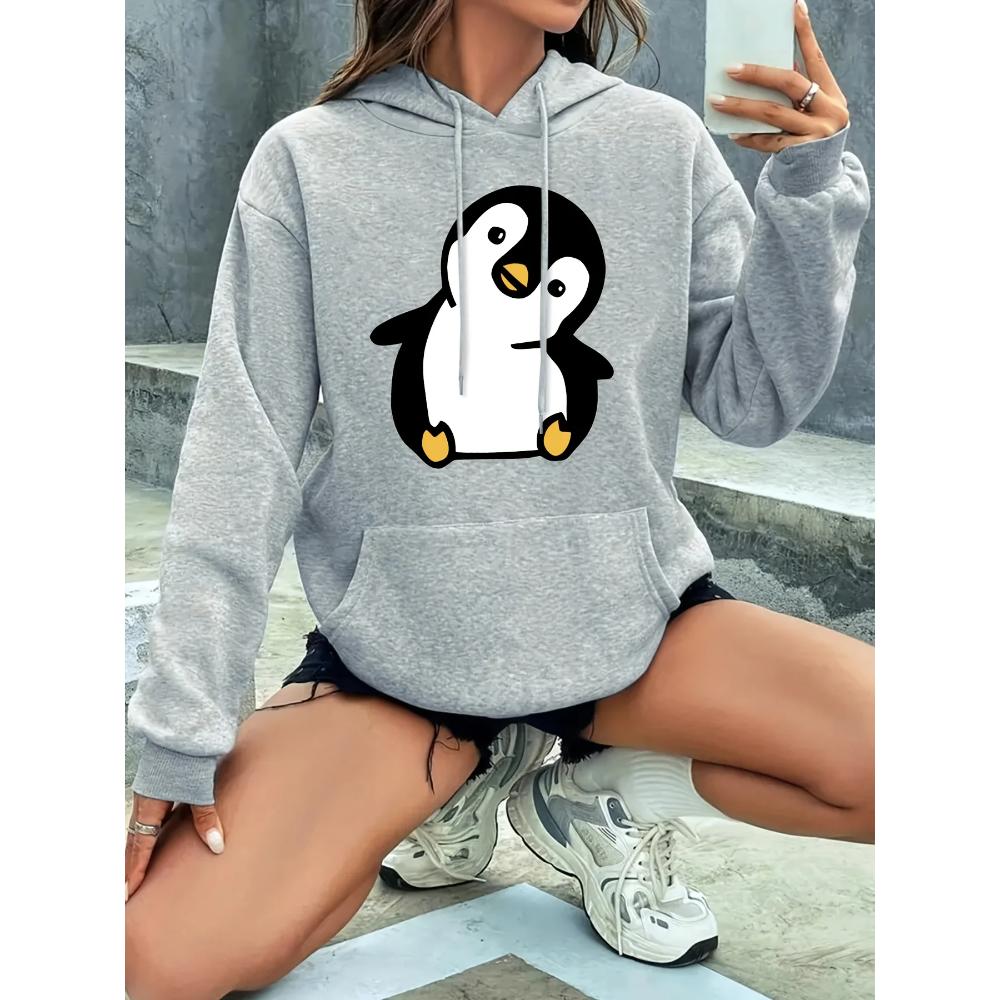 Casual Women's Penguin Print Cute Sweatshirt Fashion Hoodies Sweatshirts Women’s