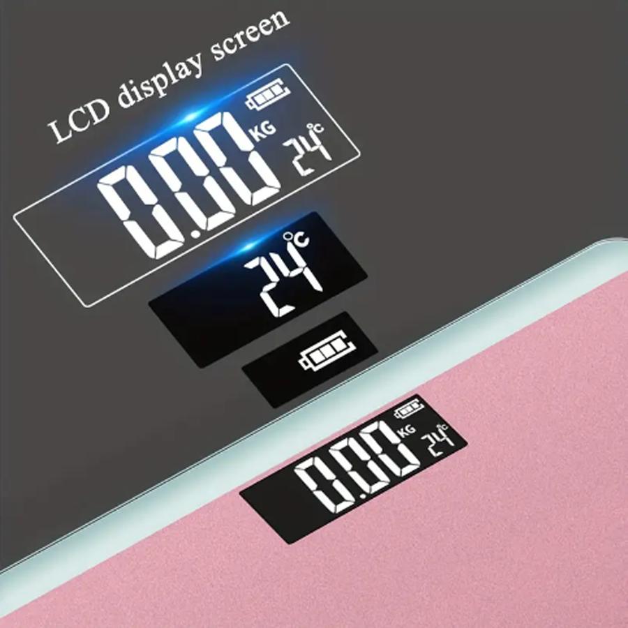 Smart Rose Gold Mini Body Weight Scale-Accurate Electronic Scale for Home Use with Easy-to-Read Display and Auto On/Off Function