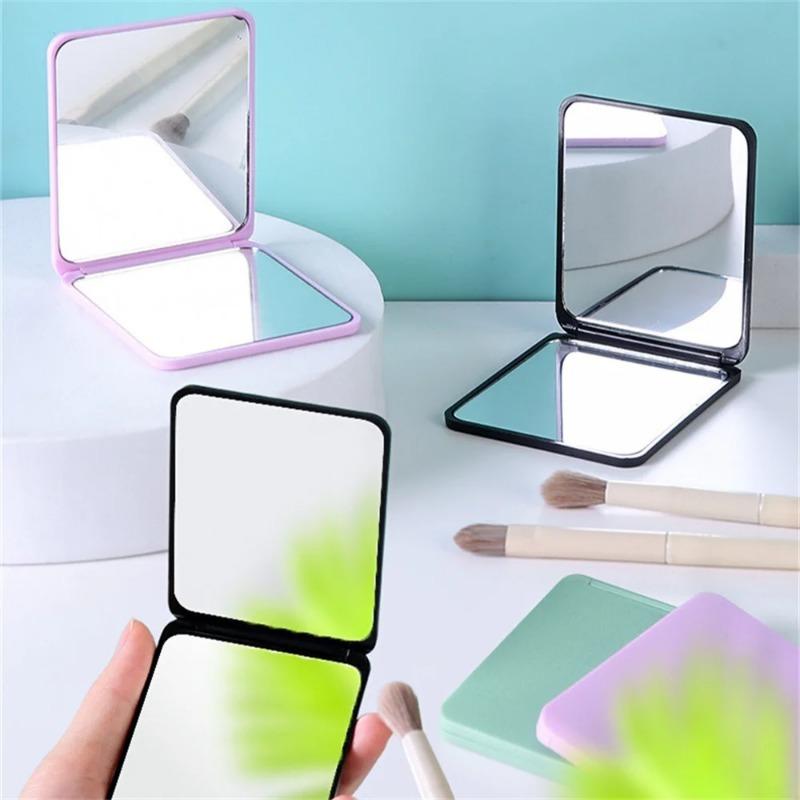 Mirror Foldable Makeup Mirror Portable Double-Sided Mirror Student Dormitory Desktop Small Gift Mini Pocket Mirror  Home Decor