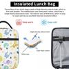 Cartoon Light Color Dinosaur Pattern Insulated Lunch Bag for Women Kids Portable Food Boxes Thermal Lunch Box Tote
