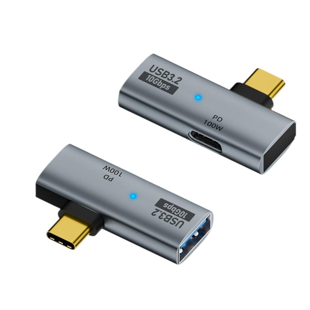 1PC Type-C 1 to 2 Adapter PD100W Fast Charging USB 3.1 Data Port OTG Laptop Connection Peripheral USB Flash Drive
