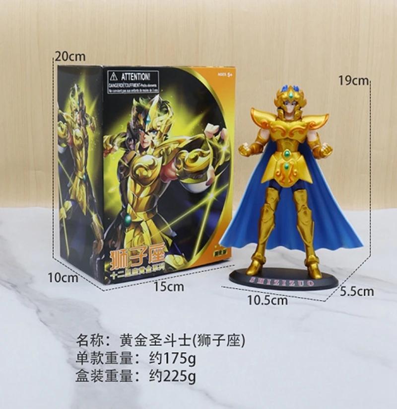 Anime Saint Seiya Figure Gold Aphrodite Aiolia Camus Death Mask PVC Boxed Children's Toy Collection Decorative Decoration