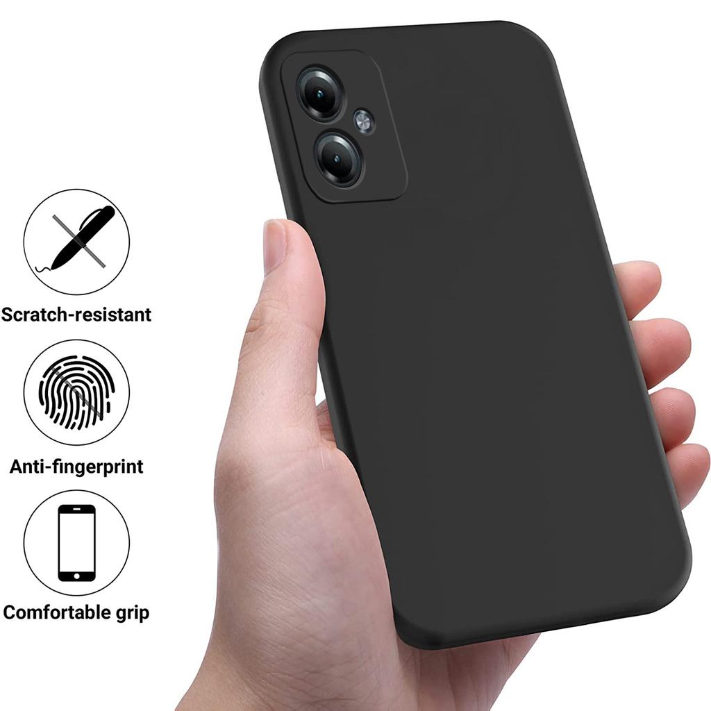 For Motorola Moto G54 5G Case Liquid Silicone Phone Shell Anti-Scratch Phone Cover with Strap