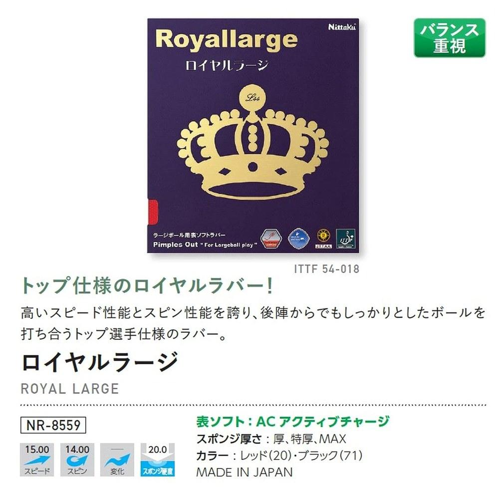 Table Tennis Rubber Royal Large Speed NR-8559 Black MAX