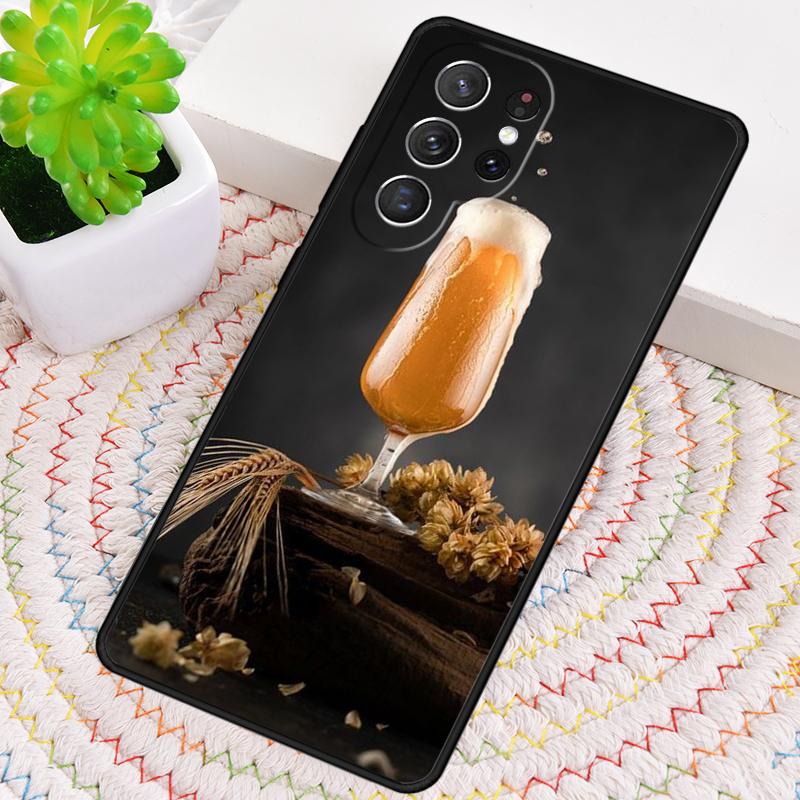 Traditionelle Bier- und Brot-TPU-Handyhülle für Samsung Galaxy note 10 pro S26 S25 S24 S23 S22 Ultra Plus S21 FE S20 Hülle