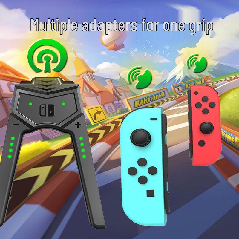 Switch OLED Joy-Con Ladegriff & Hartglas - Spielen während des Ladens