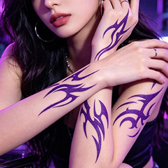 Baizihuahu 5 Sheets Temporary Tattoo Stickers, Skin-Friendly Demon Energy Pattern Tattoos, Hypoallergenic Non-Irritating Stickers for Kids Adults