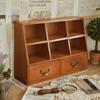 Slanted Six-Compartment Two-Drawer Cabinet
