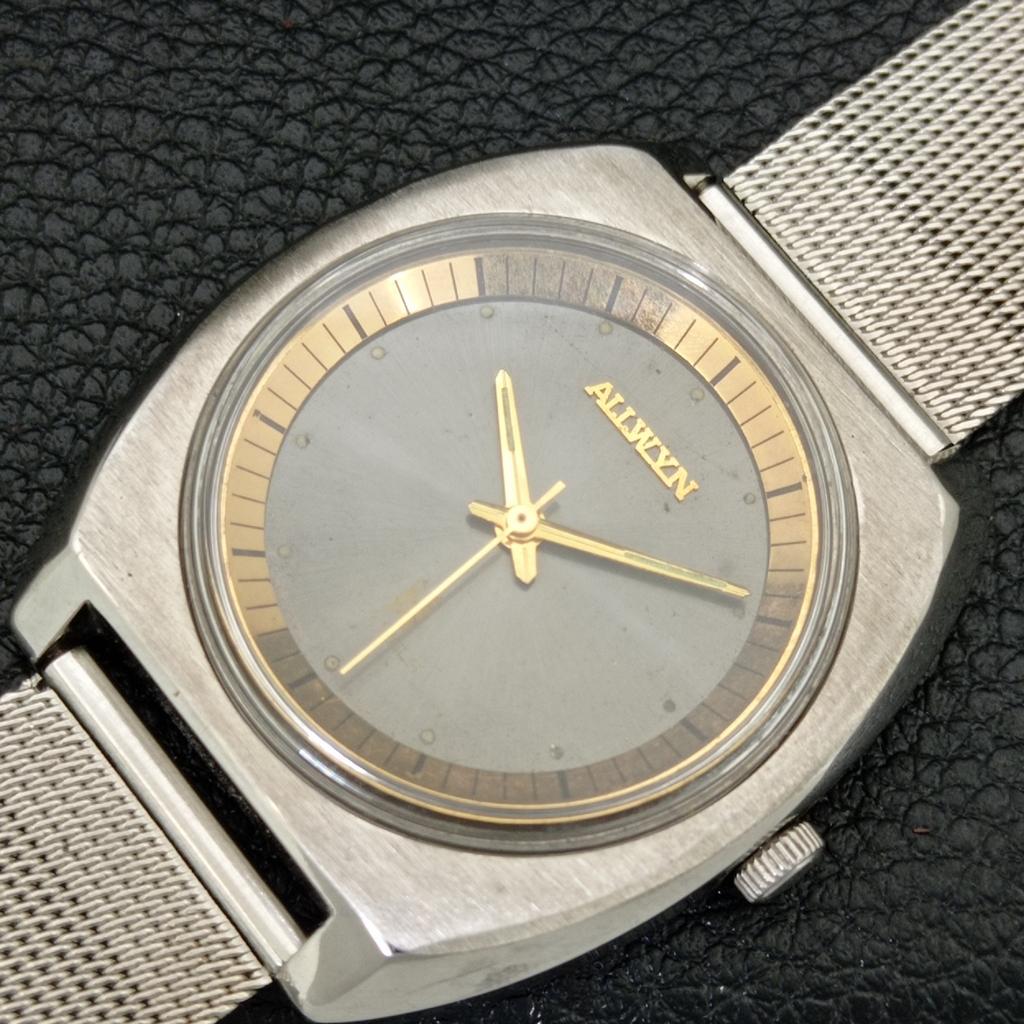 HAND-WINDING VINTAGE ALLWYN 6300A INDIA MENS ORIGINAL DIAL WATCH A706076-1