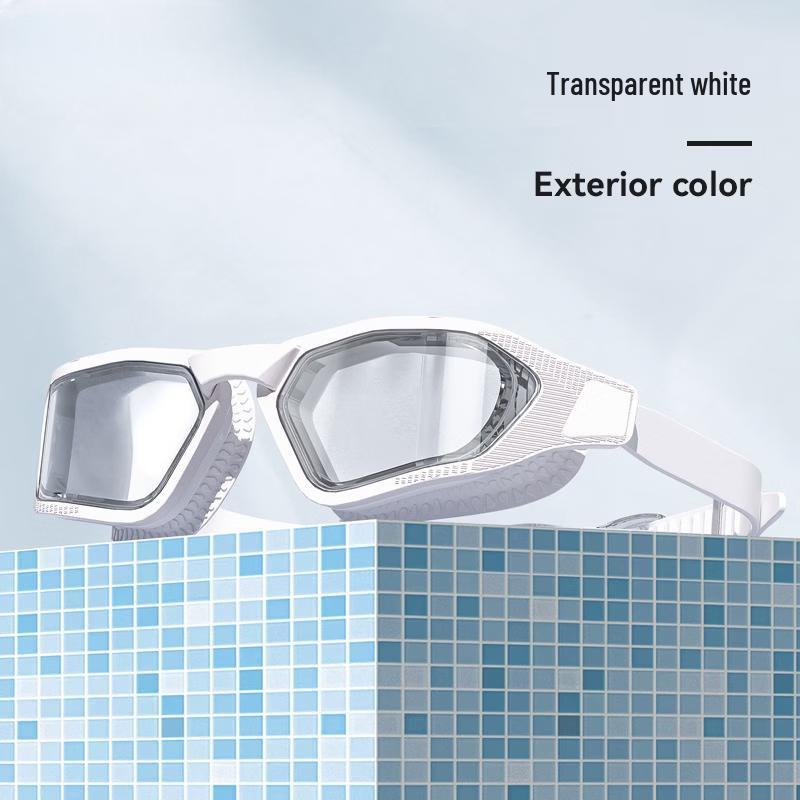 Large Frame Waterproof Anti-Fog Swim Goggles