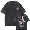 Vintage Anime Hunter X Hunter Bedrucktes T-Shirt für Herren und Damen Gewaschenes T-Shirt Hohe Qualität Vintage Baumwoll-T-Shirt Harajuku Oberteile