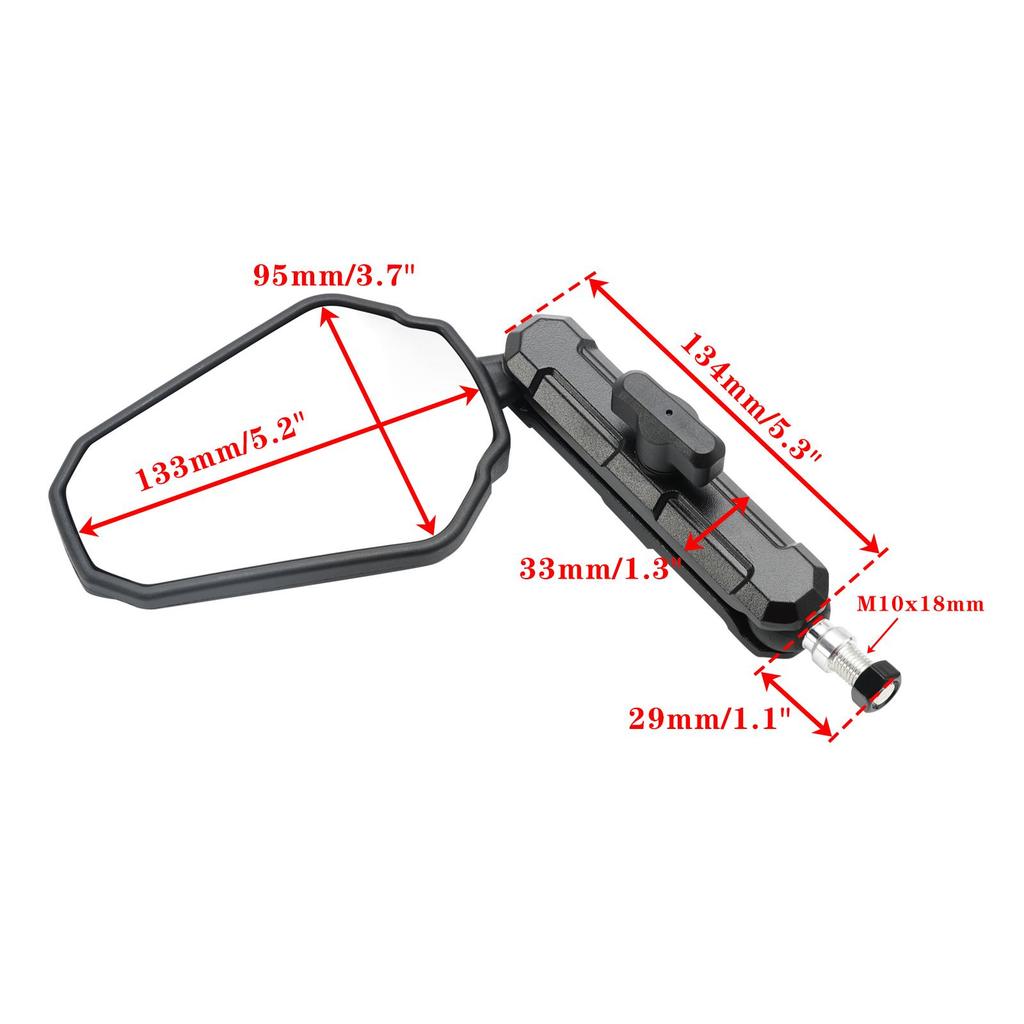 Motorrad-Langarmspiegel Enduro-Rückspiegel-Kit für Adventure-, Touring- und Dual-Sport-Bikes