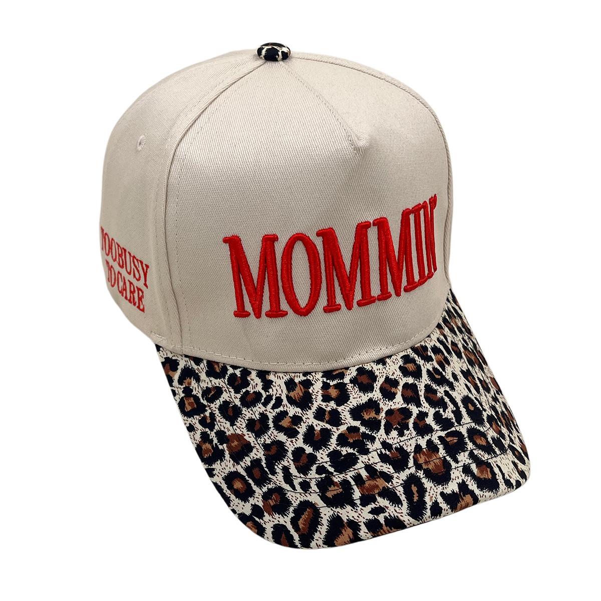 Womens Leopard Print Baseball Cap, MOMMIN Embroidered Adjustable Sun Hat L