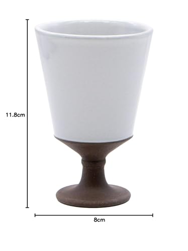Utsuwa Roan Mino Ware by Marushin Seito, Ceramic Wine Cup, Approx. 150ml, Approx. 12cm Tall, Depre Chouette, White, Made in Japan, 459-0001