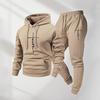 Herren Kapuzenpullover Set Lässiger Langarm Trainingsanzug Tägliche Kleidung