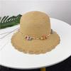 Straw hat women's summer sunshade seaside beach ears cool hat fashion sun hat basin hat sun protection foldable travel hat