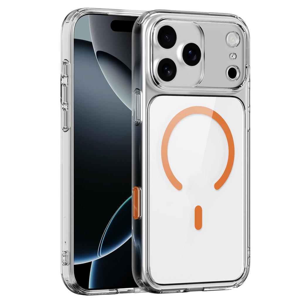 Luxury Magnetic Magsafe Phone Case For iPhone 17 Pro Max 17Air 17Pro 17  Transparent With Camera Button Wireless charging Cover