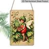2D Flat Vintage Strawberry Fairy Aluminum Sign - Cottagecore Garden Wall Decor Cottagecore Decor, Fairy Garden, Garden Decor, Cottage Decor, Kitchen