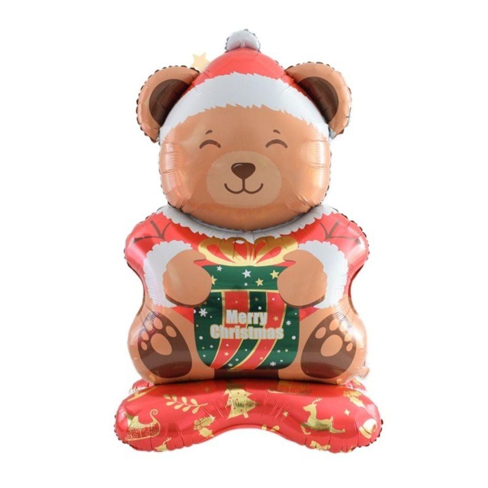 Aluminiumfolie Julfolieballong Festrekvisita DIY Stor Uppblåsbar Ballong Leksak för Barn Storlek Stor Julgransballong