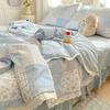 2026 New Cloud Feeling Puff Cotton Small Fresh Lace Bed Cover Bed Sheet Style Summer Quilt - Summer