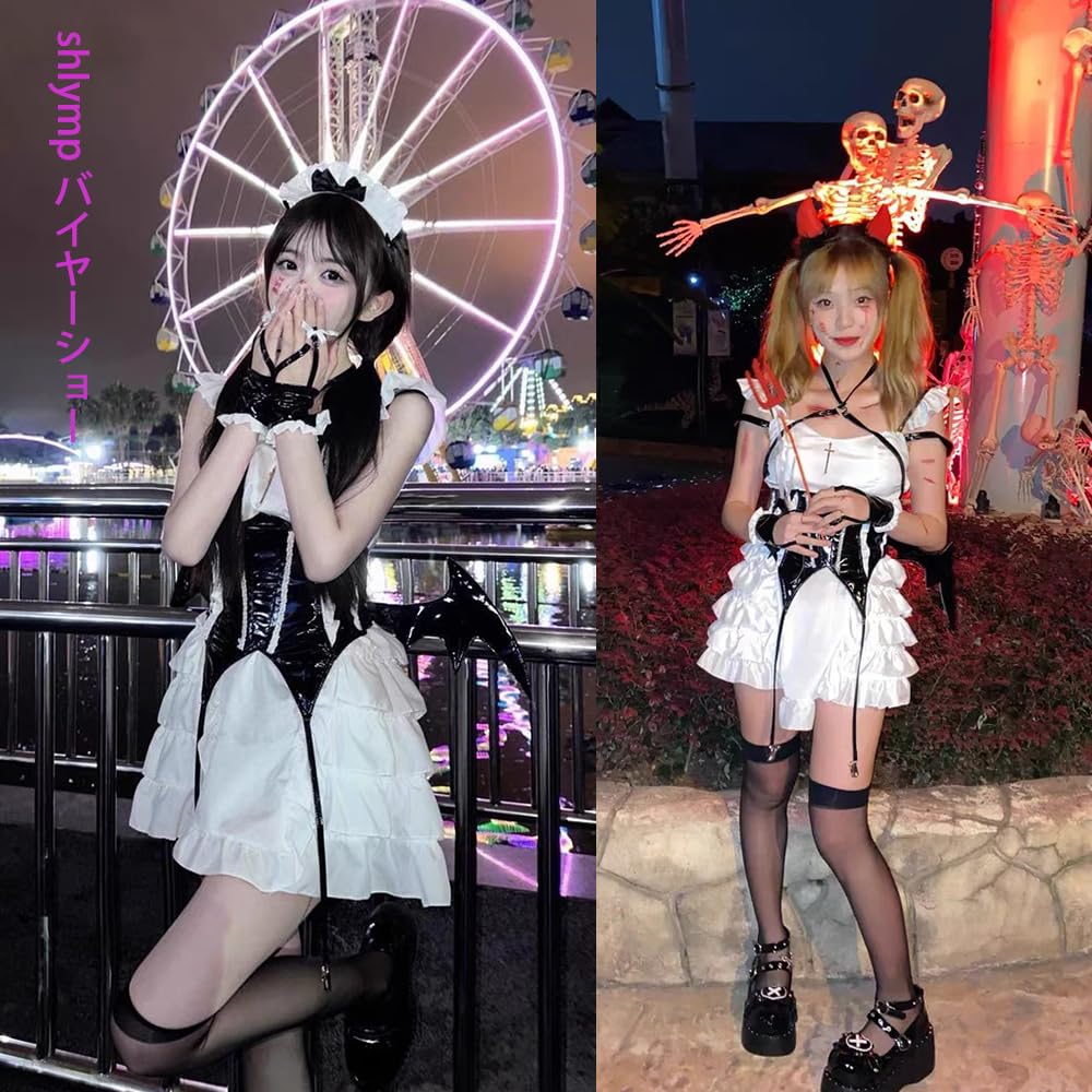 Maid Clothes Maid Sexy Cosplay Erotic Little Devil Extremely Naughty Lingerie Underwear Transparent Perforated Baby Doll Costume Devil Witch Vampire