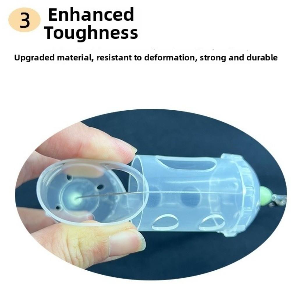 3pcs Set Yellow Foam Ball Luminous Bait Cage 3pcs Set Clear Cap Feeder  Saltwater Fishing