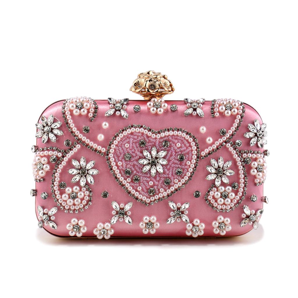 Exquisite Handmade Embroidery Light Luxury Elegant European and American Style Ball Dress Wedding Versatile Clutch Bag