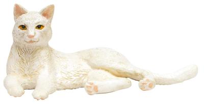 PLATZ 112 White Cat (Lying Down) 10.9 X 10.3 X 6.1 Cm Polyester WNK-4
