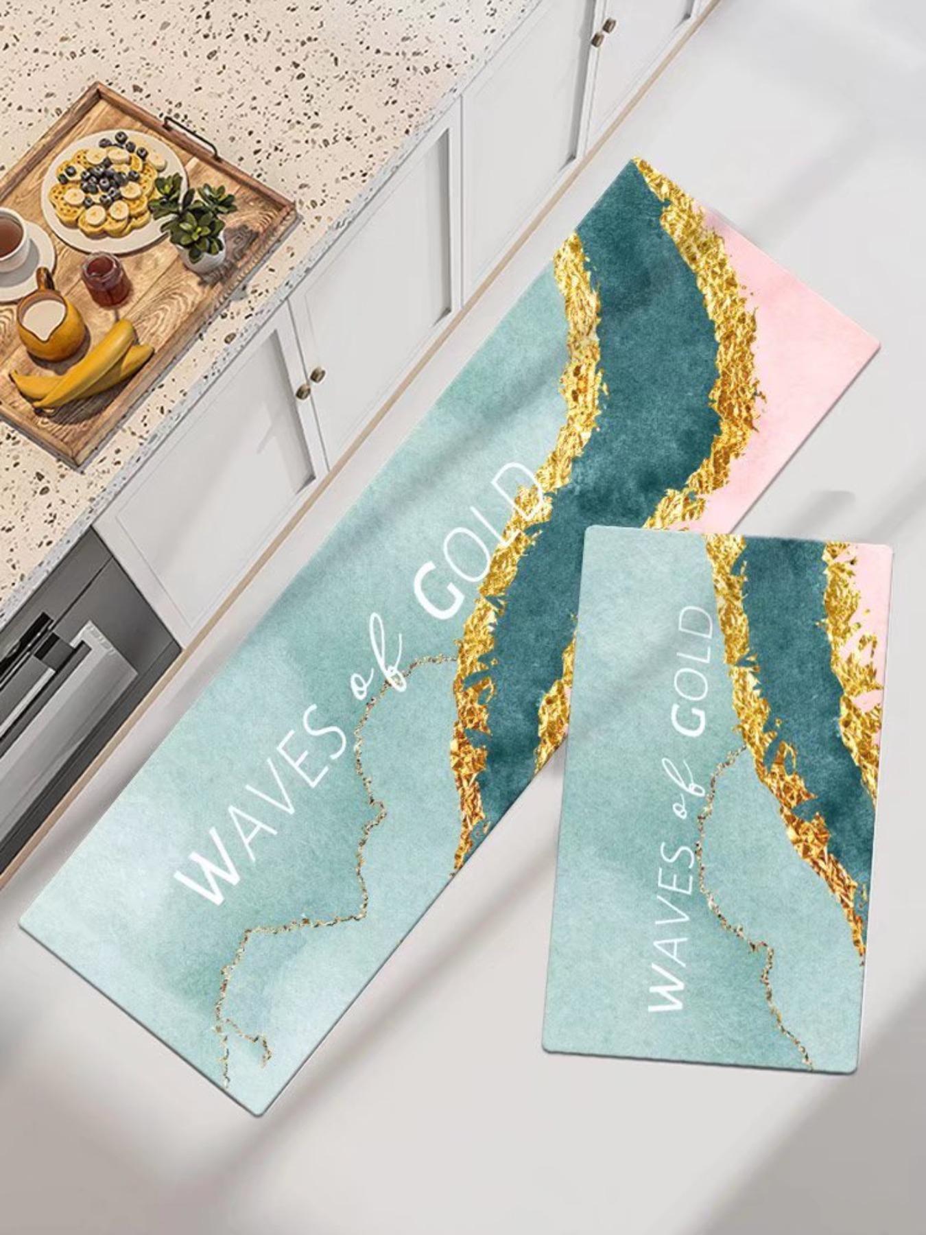 

Модный простой кухонный коврик в скандинавском стиле, ковер для дома, современный домашний декор 40cm*60cm+40cm*120cm