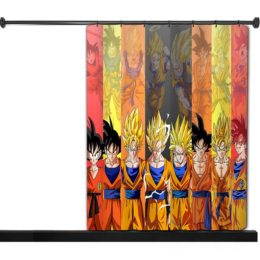 Anime B-balls Shower Curtain Waterproof Polyester Fabric Paint Bath Curtains B-balls Bathroom Decor D-dragons Curtain With Hook